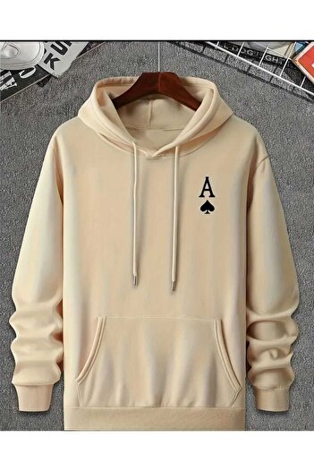 ORVIO Group Luxury Men's Hoodie with Ace of Spades Design