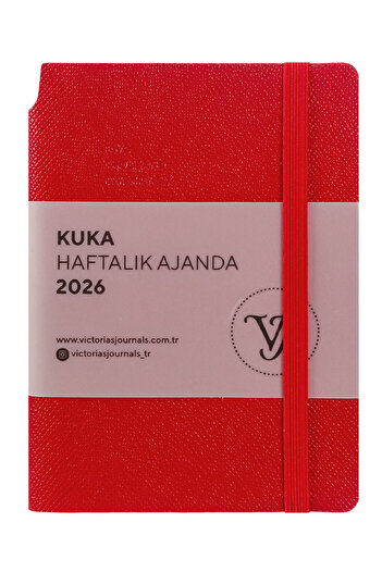 Victoria's Journals Kuka 2026 Седмичен дневник A6 (9x14 cm) Мека корица Слонова кост 80gsm