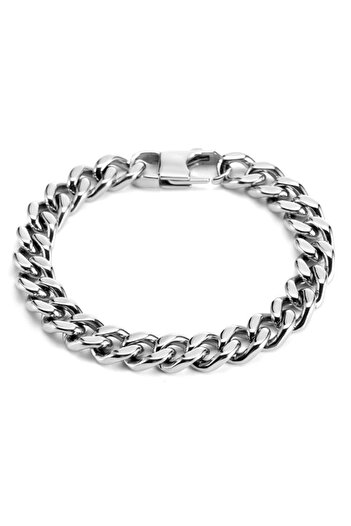 Chavin 8 Mm. 20cm. Gray Steel Men's Bracelet Er06By
