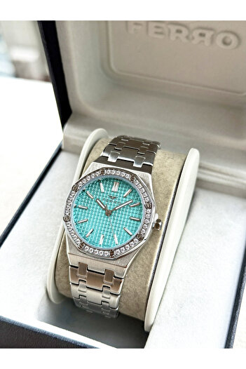 FERRO Silver Steel Band Women Wristwatch Fl43029A-A15 3Atm Water Resistant Warranty 2 Years Giftpacked