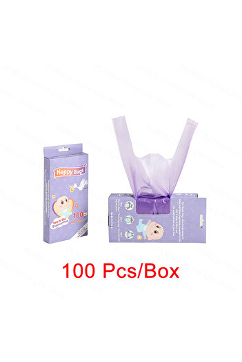 Choice 100Pcs Portable Garbage Bag Disposable Nappy Bags Scented Hygiene Bags For Diaper Disposal Or Femini