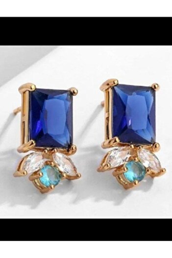 Generic Blue Zircon Stone Earrings