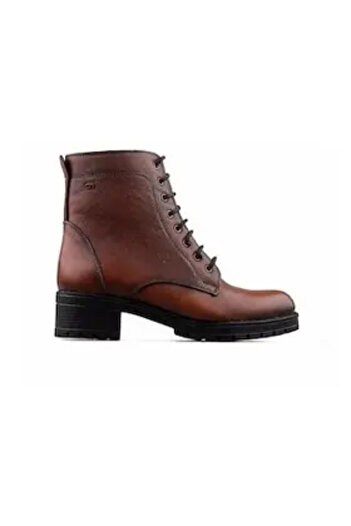 Castle Black YLDZ-2680-1 Γυναικείες Μπότες από Γνήσιο Δερμάτινο Καφέ