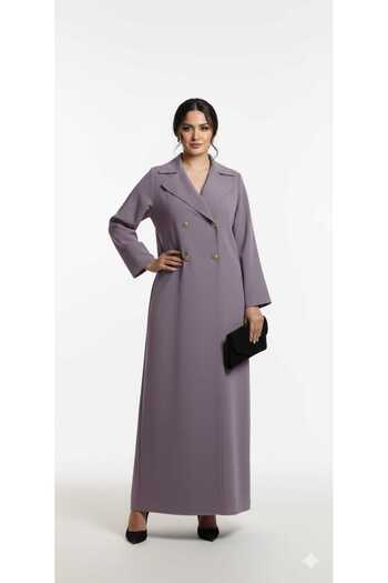 GigiTex Lila Quality Crepe Jacket with a Single Button on the Front, New Season Model, Ferace.