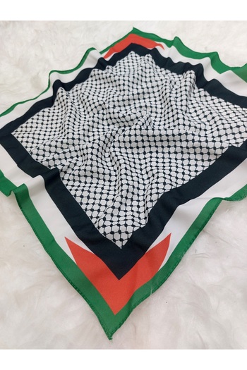 istanbul prensesleri Μοντέλο σημαίας 50x50 Crepe Vivid Colors με θέμα την Παλαιστίνη