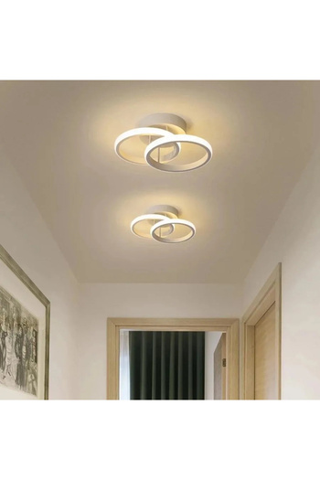 Alessandro DESIGN Candelabru circular LED 24W, 2 cercuri, alb – lumină rece/caldă/neutră