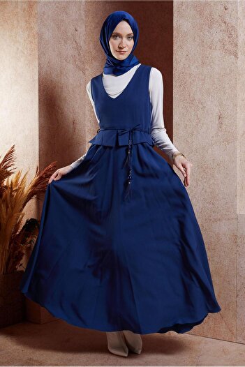 Alvina Lace-Up Waist Gilet Dress 45074