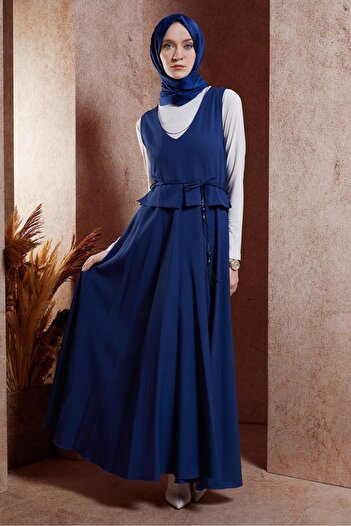 Alvina Lace-Up Waist Gilet Dress 45074