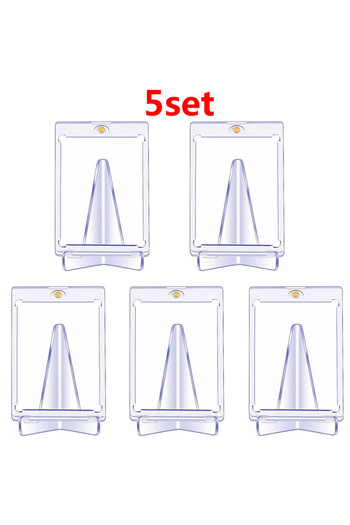 BANDAI 5set Magnetic Card Holder 35PT Support Set Protectors Hard Plastic Sleeves Trading Display Case For