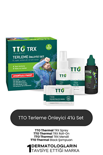 TTO TRX TERLEME ÖNLEYİCİ SET ( sprey roll-on mendil şampuan)