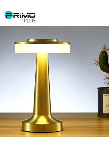 Primo Plus Portable LED Table Lamp With Touch Sensor Gold