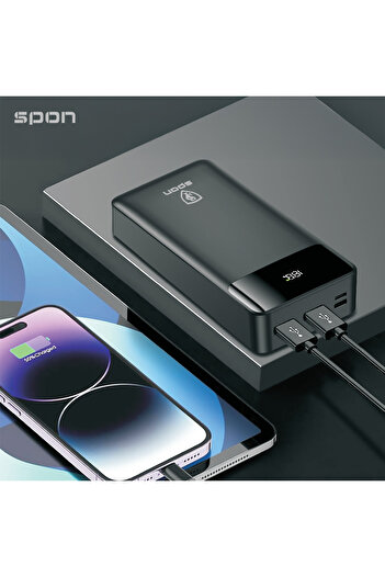 Spon 20,000 Power Bank with Lightning Port and Fast Charging Support