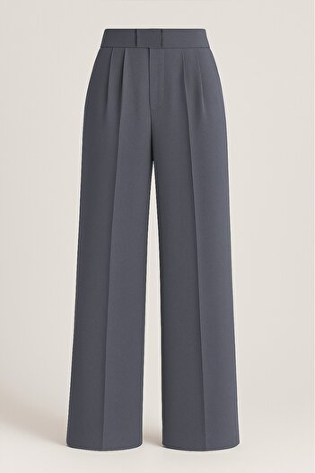 ALİNDA Women's Velcro High Waist Wide Leg Palazzo Trousers