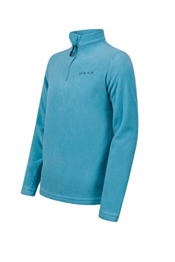 2AS Παιδικό φούτερ Fleece με μισό φερμουάρ Potra γαλάζιο