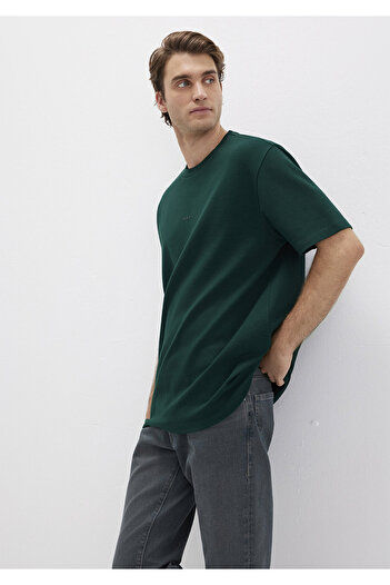 Mavi Logo Printed Green T-Shirt Loose 0613250-71929