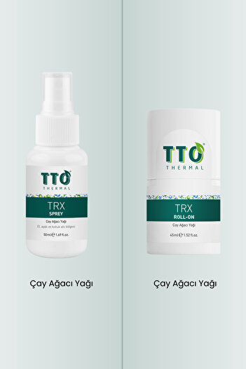 TTO Trx Sprey Ve Roll-on Paketi Terleme Önleyici(ÇAY AĞACI YAĞI / TEA TREE OIL)