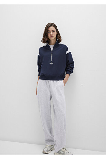 Mavi Semi-Zip Navy Blue Sweatshirt 1S10360-32184