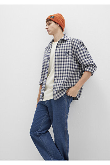 Mavi M Logo Printed Checkered Shirt Loose Fit / Relaxed Fit 0211782-91299