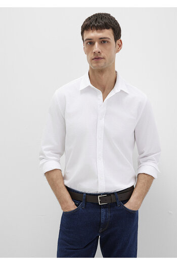Mavi Λευκό πουκάμισο Slim Fit / Slim Fit 0211673-85310