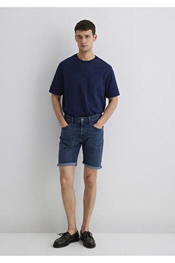 Mavi Brian Premium Blue Dark Vintage Blue Jean Shorts 0418489817