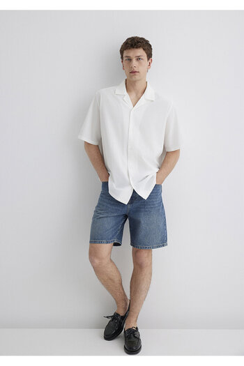 Mavi Cămașă albă Loose Fit / Loose Comfortable Cut 0211519-70057