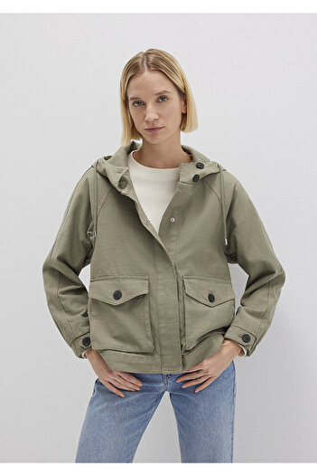 Mavi Hooded Khaki Jacket Oversize / Wide Cut 1110625 -71818