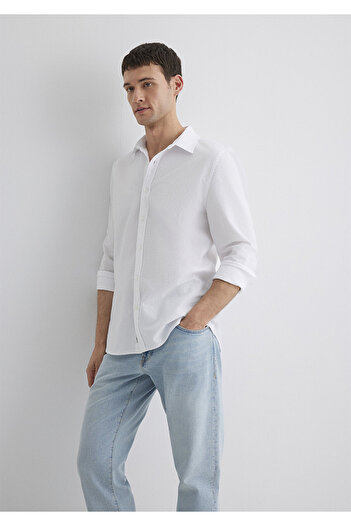 Mavi Λευκό πουκάμισο Regular Fit 0211547 -620