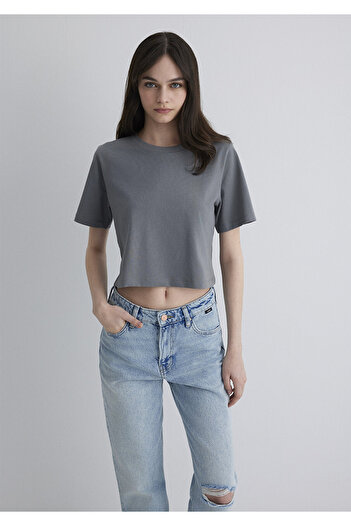 Mavi Γκρι Crop Basic T-Shirt Crop / Κοντό κόψιμο 1613072-85316