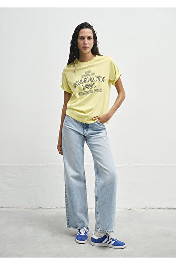 Mavi Printed Yellow T-Shirt Regular Fit 1613181 -71285