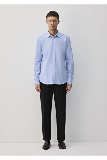 Mavi Μπλε πουκάμισο με ρίγες Easy-Iron Slim Fit / Slim Fit 0211572 -83767