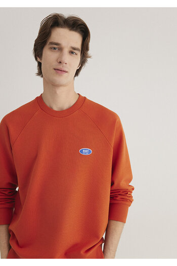 Mavi Logo Printed Orange Sweatshirt 0S10335-70435