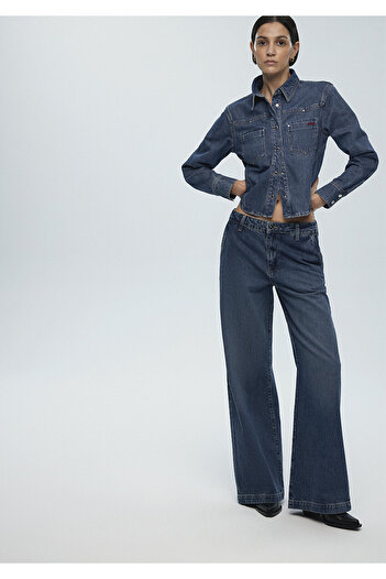 Mavi Pantaloni de jeans întunecați vintage iconici Karen 1010742 -89118