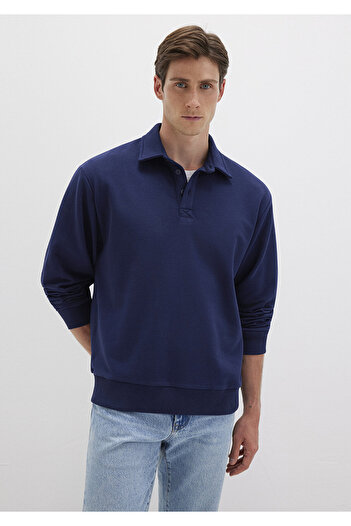 Mavi Polo Sweatshirt Navy Blue - 0611689 -84371
