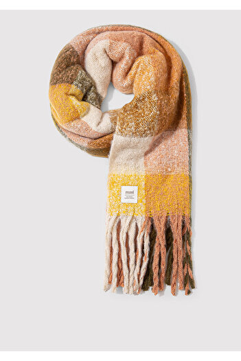 Mavi Tasseled Checkered Scarf 1912815 -71007
