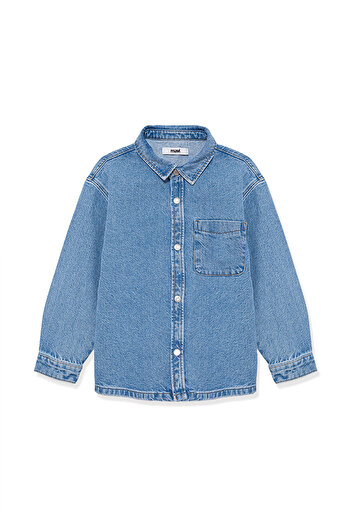 Mavi Bob 90s IndiGo Si Jean košile – široký střih oversize 6210000 -86709