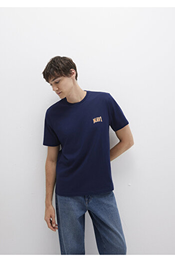 Mavi Marineblaues T-Shirt mit Logo-Aufdruck Regular Fit / Regular Fit0611714-84371