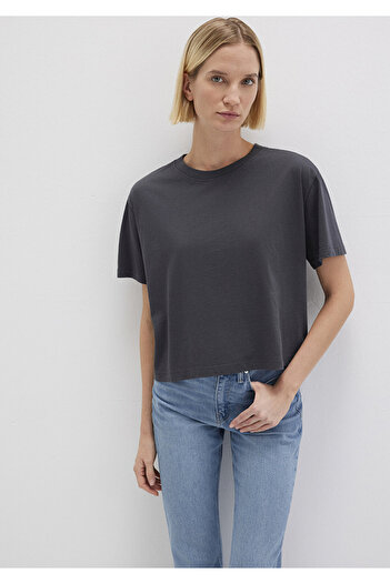 Mavi Anthracite Crew Neck Loose Fit T-Shirt - 1611651 -70087