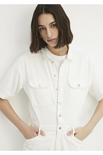 Mavi Doria Icon Off-White Jean Jumpsuit 101265 -86431
