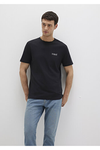 Mavi Schwarzes T-Shirt mit Logo-Print Slim Fit / Slim Fit 0610360-900