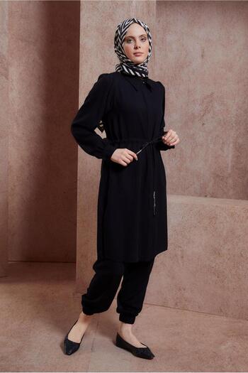 Alvina 44414 Model Waist Drawstring Trousers Set