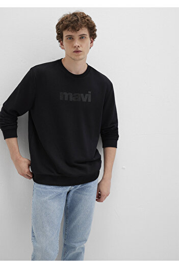 Mavi Schwarzes Sweatshirt mit Logo-Aufdruck - 066303 -900