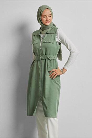 Alvina Belted Lyocell Vest 45645