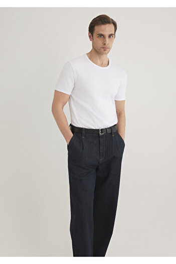 Mavi Λευκό Rib DetailedFitted T-shirt - 063747 -620