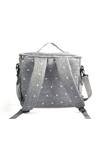 Empria Rucsac multifunctional 5 in 1 geanta bebe, 37x18x31 cm, Gri, geanta organizatoare carucior