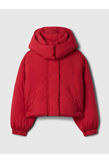 GAP Kadın Kırmızı Crop Puffer Mont