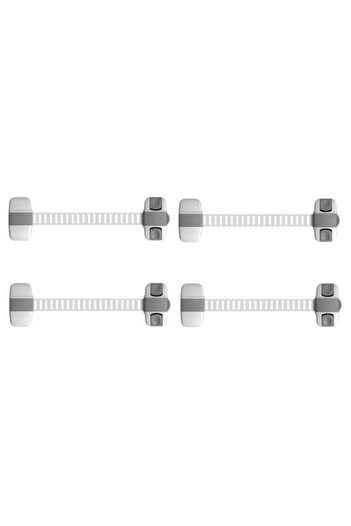 Empria Set 4 protectii flexibile si ajustabile pentru dulapuri, 20 x 5.5 cm, Gri, sigurante bebelusi
