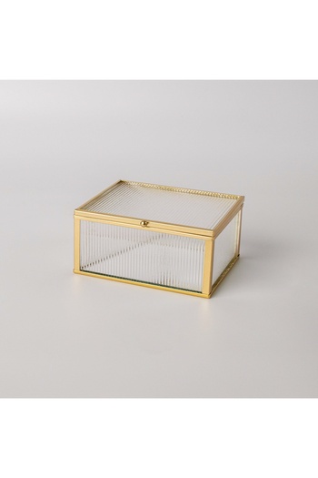 Linens Laveta 13x10x6 cm Dekoratif Kutu Gold