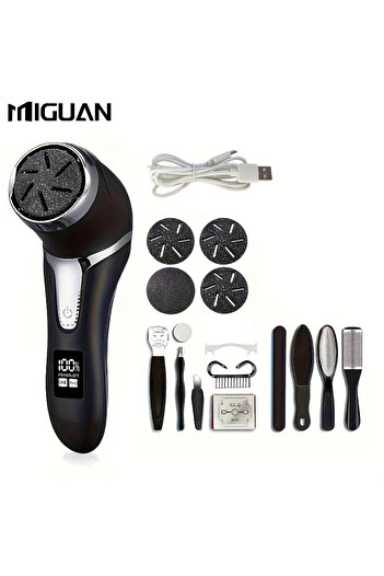 Choice Black Professional Electric Callus Remover for Feet - Easy to Use, Painless, Fast Removal, Rechargea