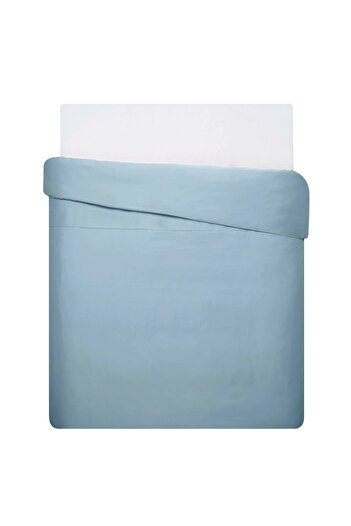 Linens Husă de pilota dublă din satin de bumbac Mix&Match Albastru