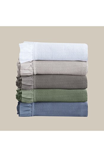 Linens Green Single Bedspread Set